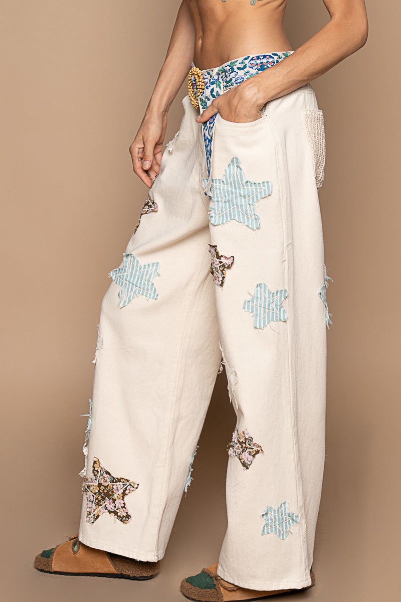 POL Patch Star Jeans Oatmilk