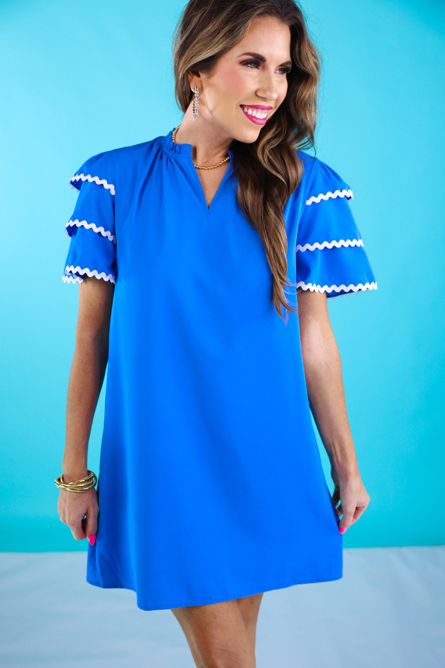 Jess Lea Ric-Rac Dress Royal