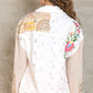 POL Patchwork Embroiedered Distressed Jacket