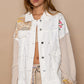 POL Patchwork Embroiedered Distressed Jacket