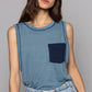 POL Pocket Tank Denim