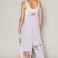 POL Patchwork Ribbed Jumpsuit Lilac