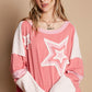 POL Colorblock Star Top Pink