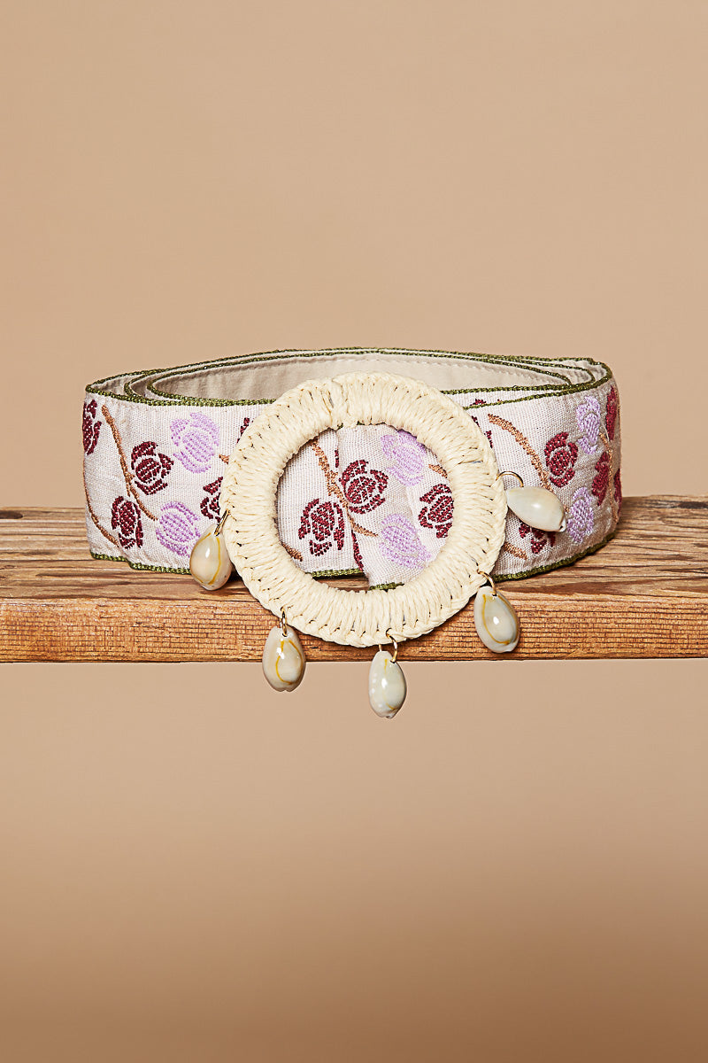 POL Embroidered Purple Belt