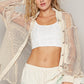 POL Mesh Cover-Up Shirt Natural