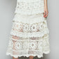 POL Crochet Maxi Skirt Off White