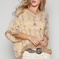 POL Fields of Flowers Crochet Sweater Mocha