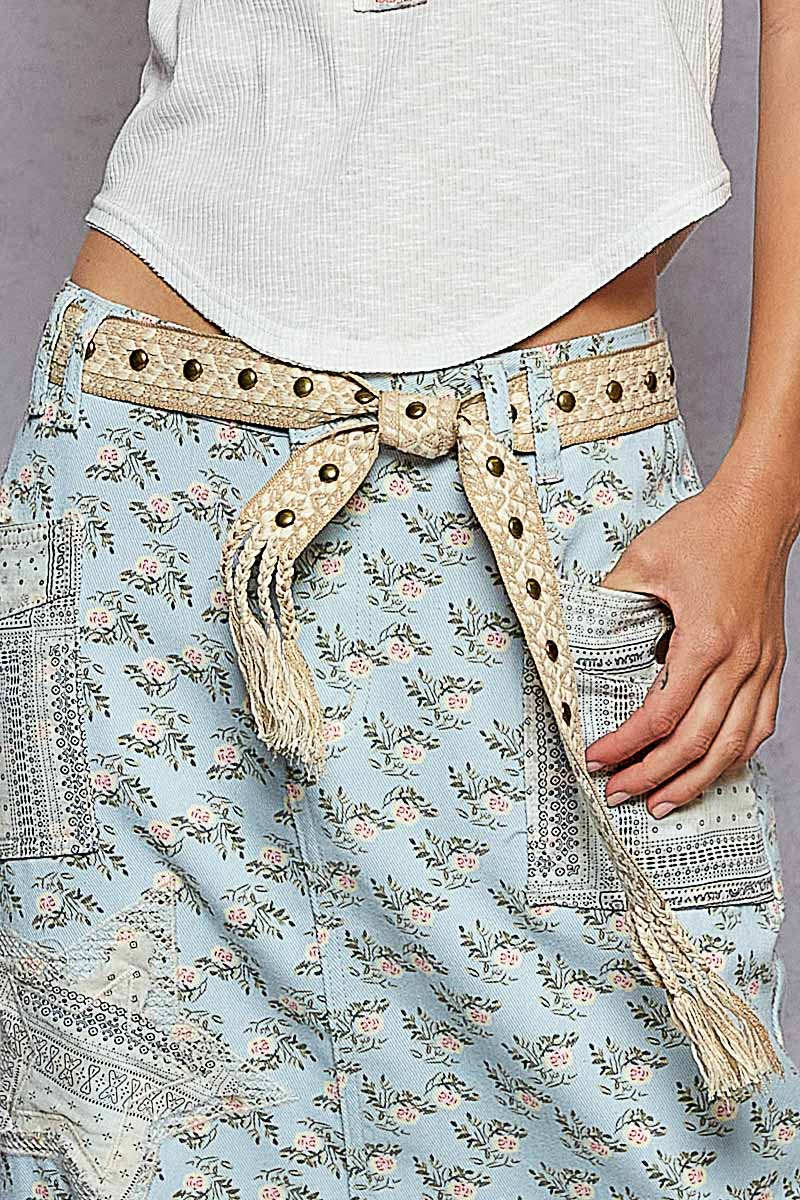 POL Studded Tassel Belt