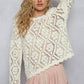POL Crochet Pullover Cream