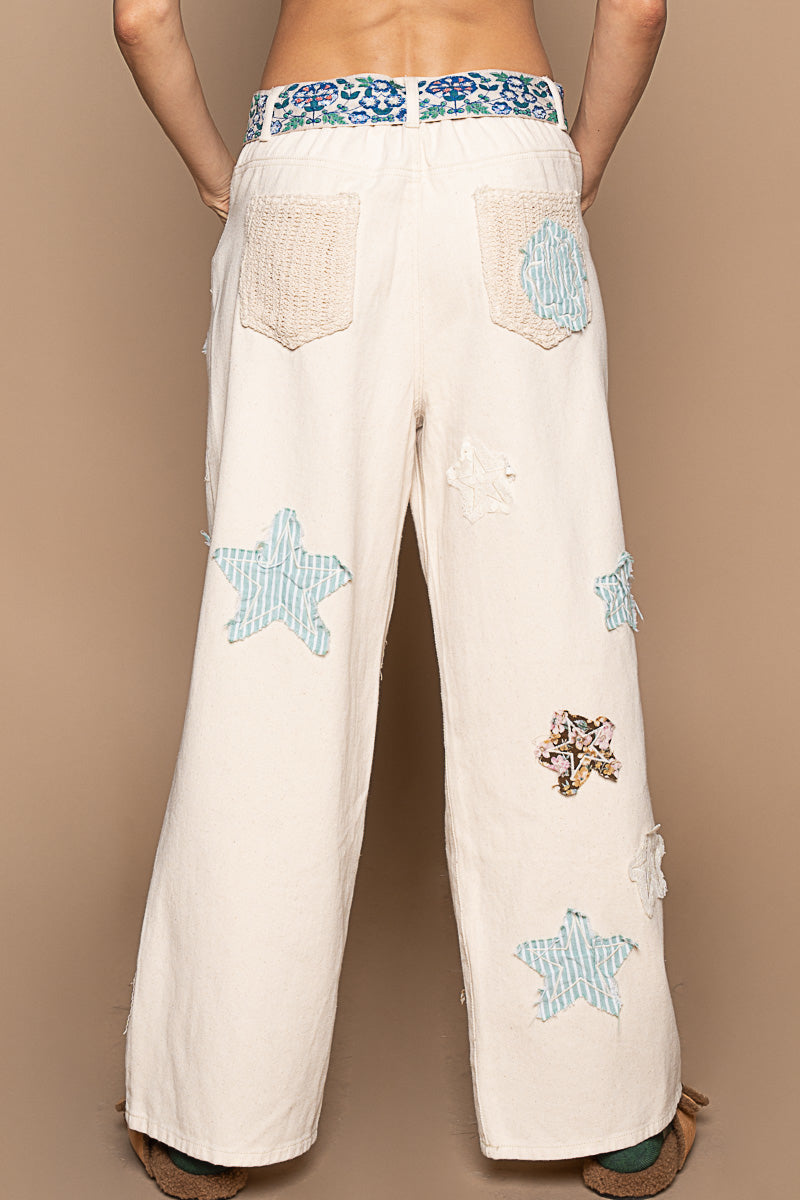 POL Patch Star Jeans Oatmilk
