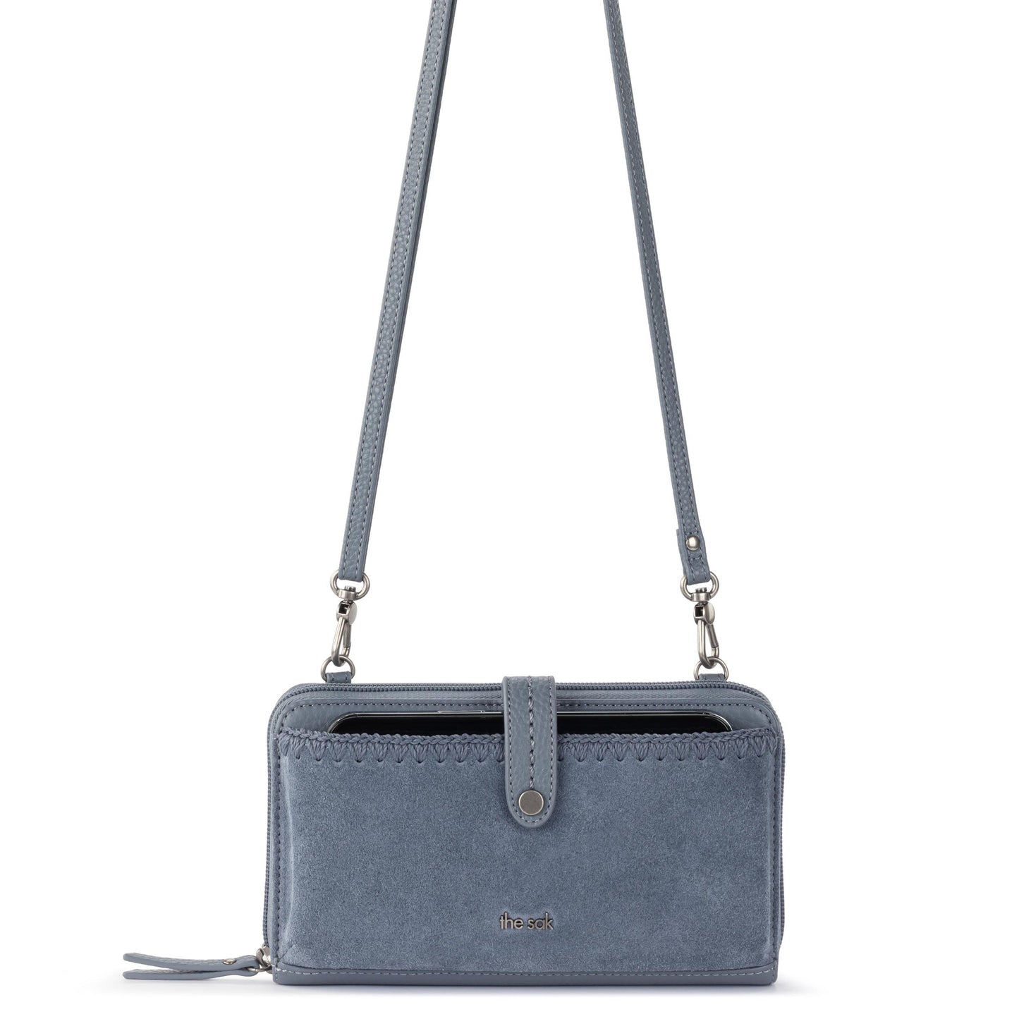 Iris Large Smartphone Crossbody Maritime Suede