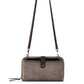 Iris Large Smartphone Crossbody Mushroom Suede