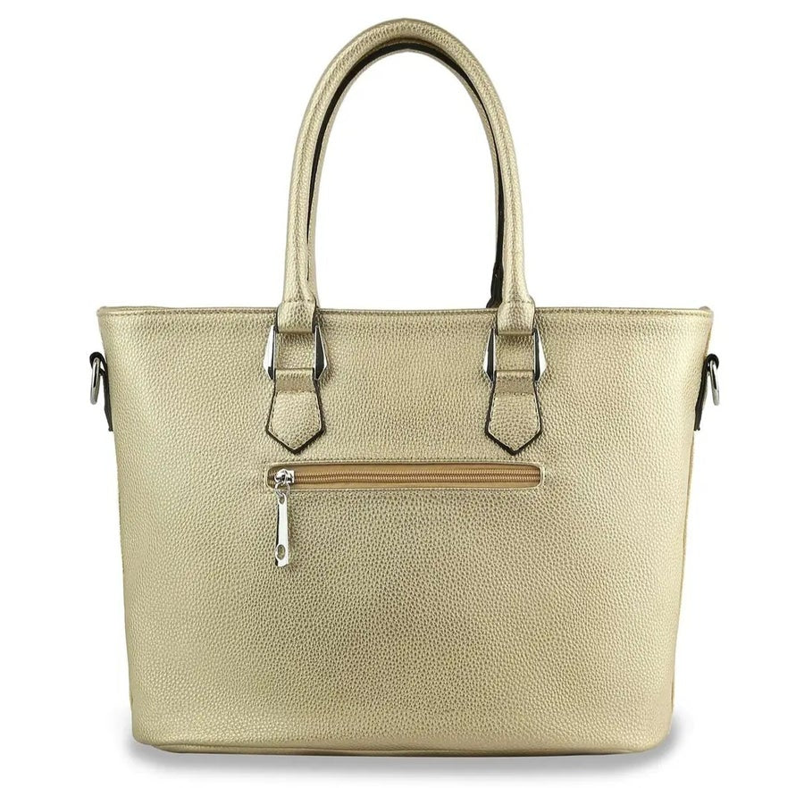 Gold Rhinestone Layered Tote