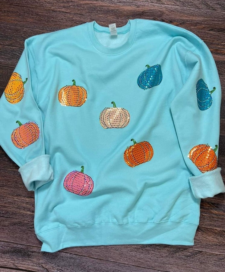 Pumpkins Spangle Sweatshirt