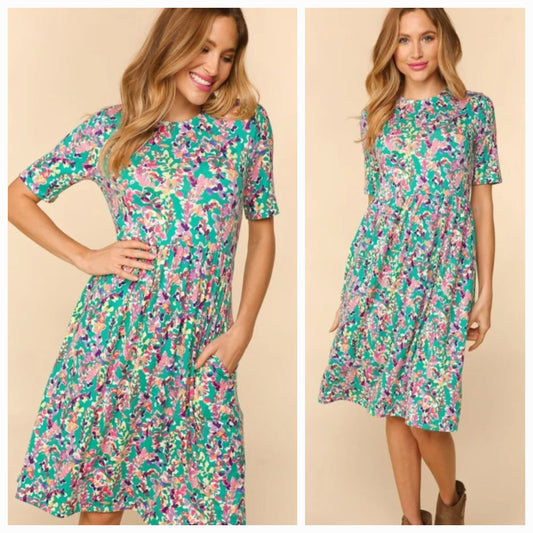 Mint Blooms Dress