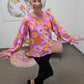 Ella Button Blouse in Retro Floral
