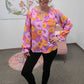 Ella Button Blouse in Retro Floral