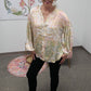 Elizabeth Button Blouse in Pastel Paisley