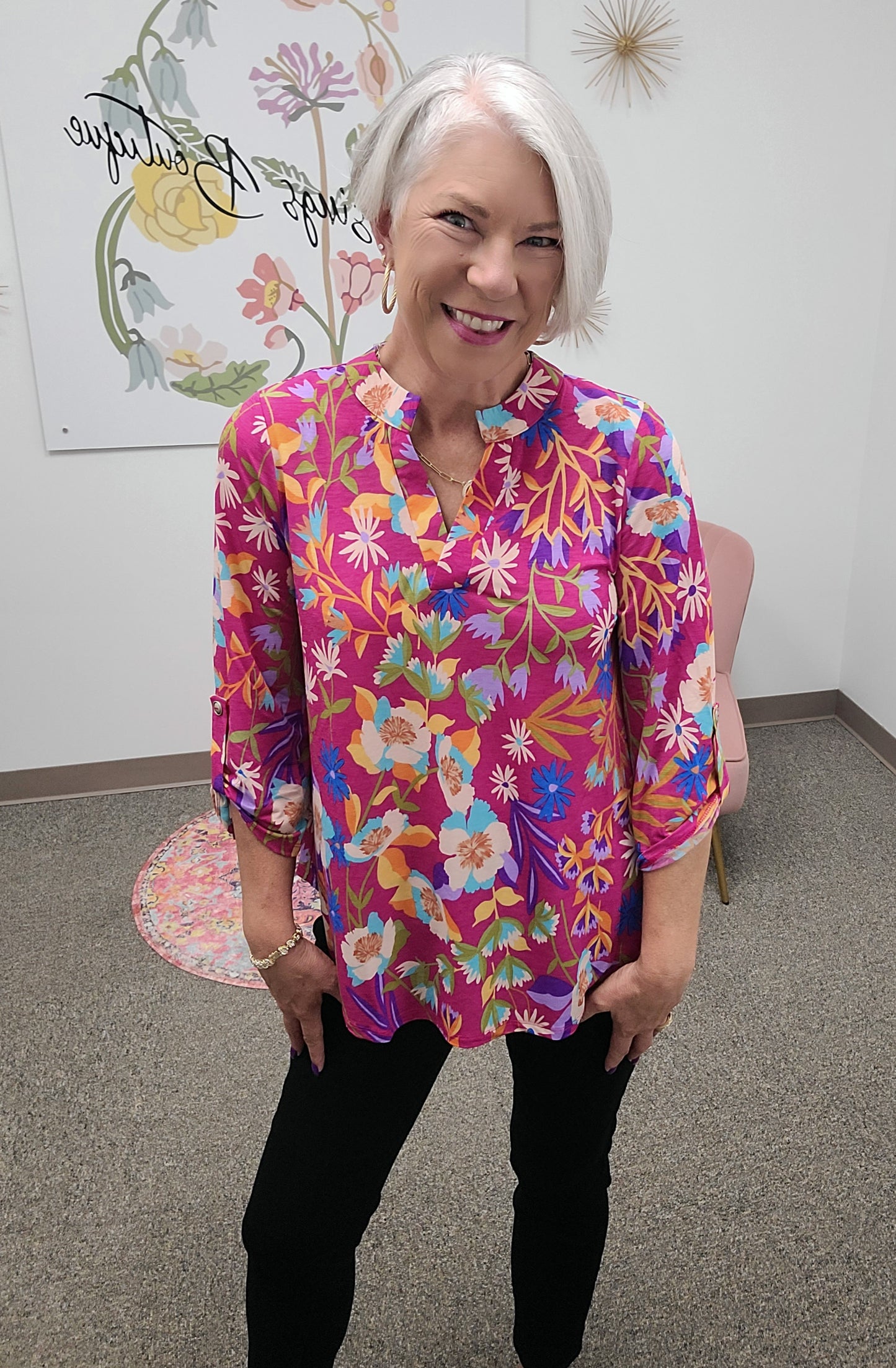 Lizzy Top in Mulberry Garden
