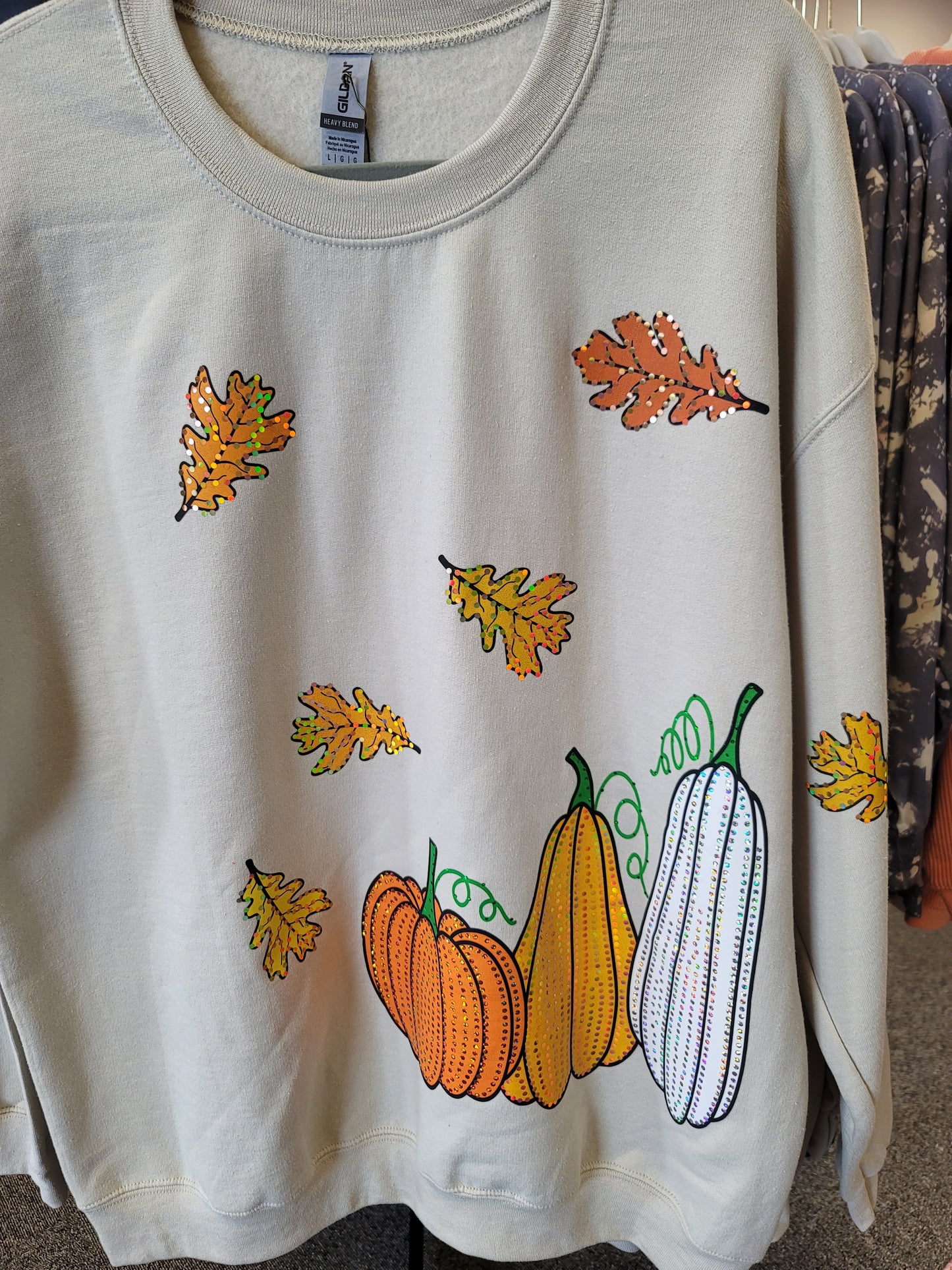 Fall Leaves and Pumpkins Spangle