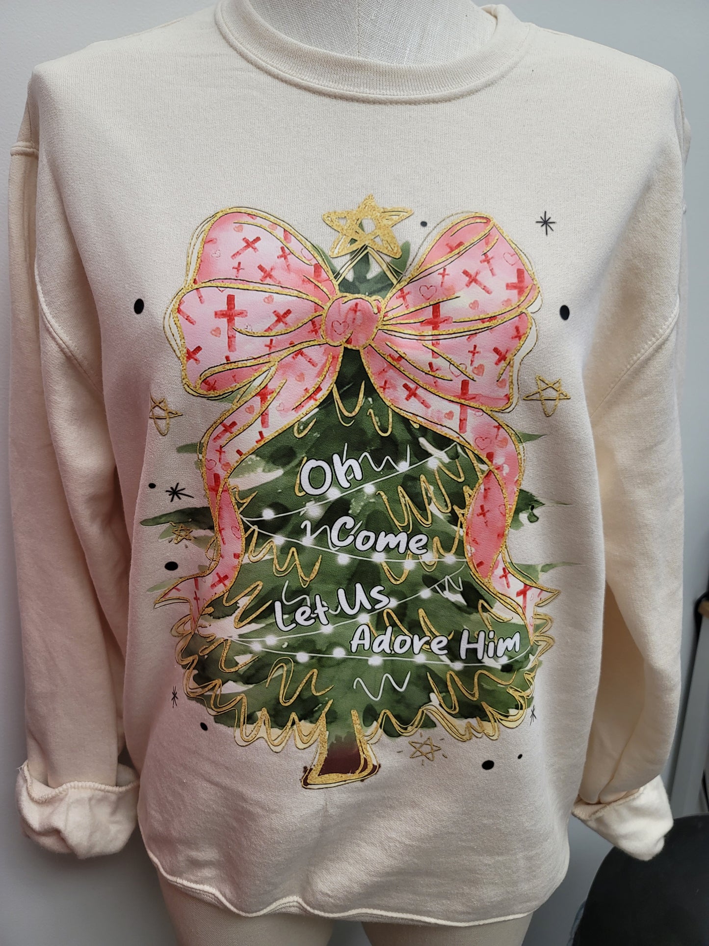 Oh Come Adore Sweatshirt Cream - IN STOCK