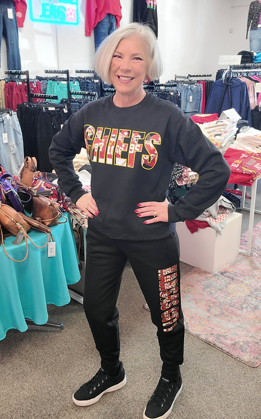 Kansas City Chiefs Fleece Jogger Black