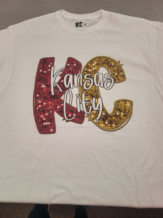 *DOORBUSTER* SS Faux Glitter KC Tee