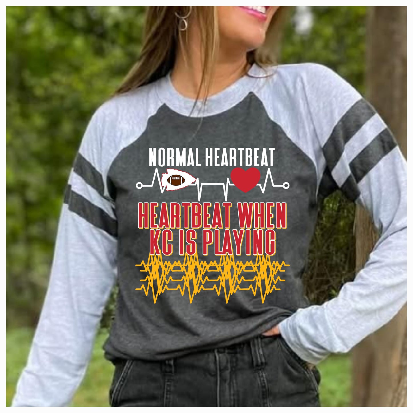 Heartbeat KC Gameday Tee Grey *PREORDER*