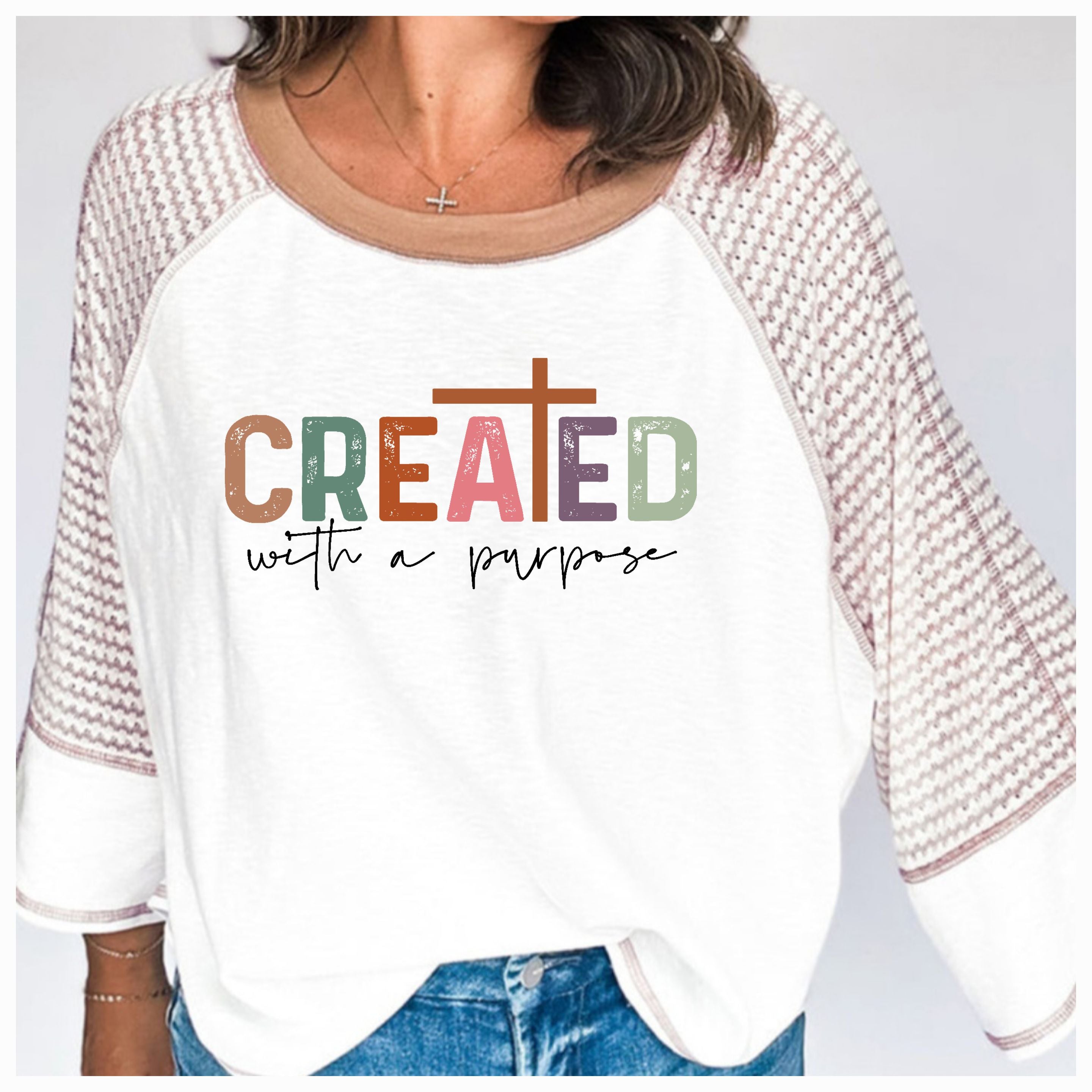 Created with a Purpose Raglan Sleeve Top