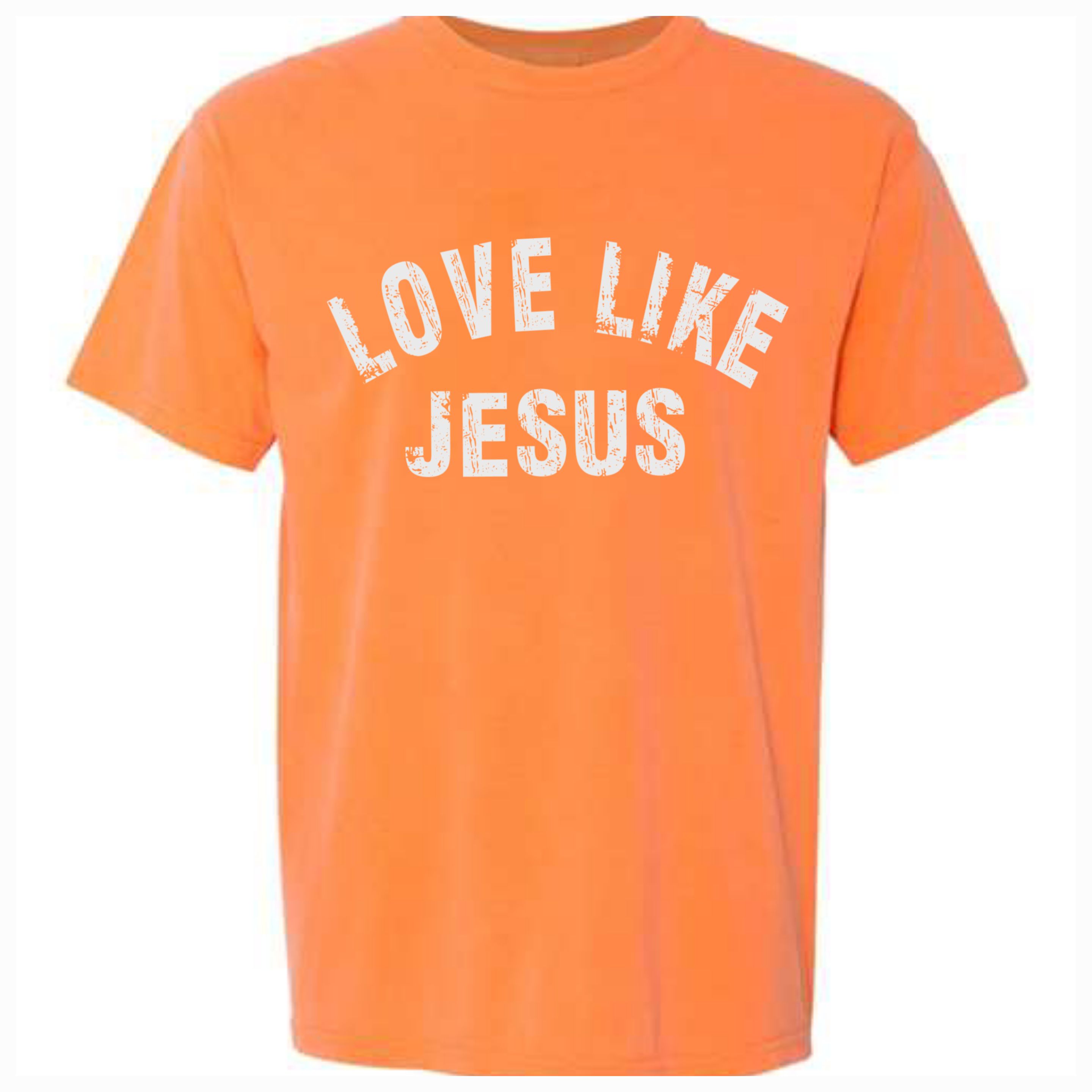 Love Like Jesus Melon Comfort Colors Tee