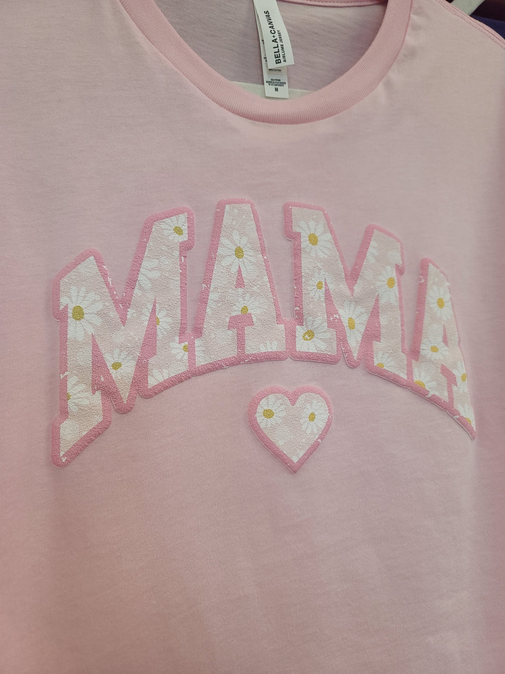 MAMA Floral Heart Puff LS Tee