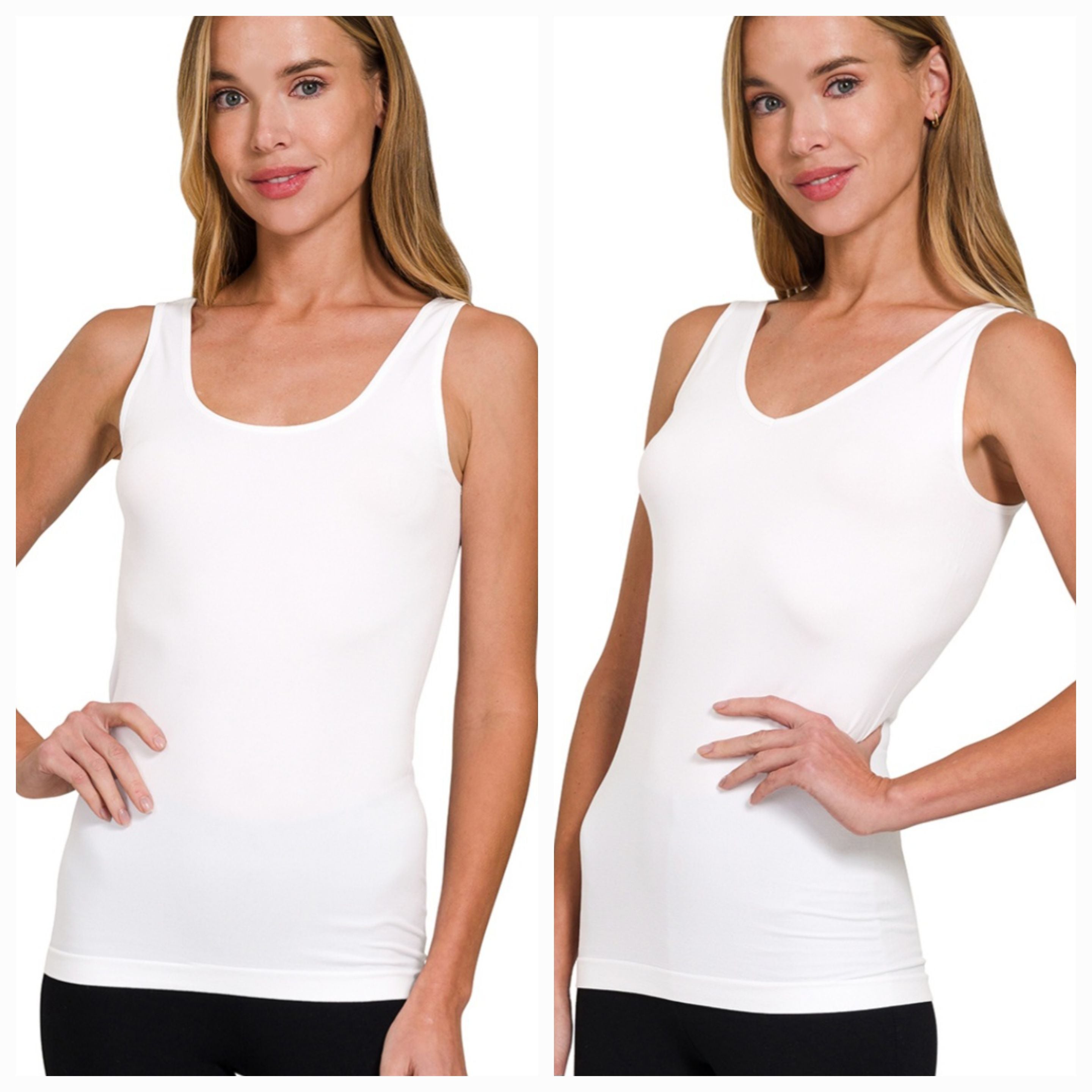 Seamless Reversible Tank White