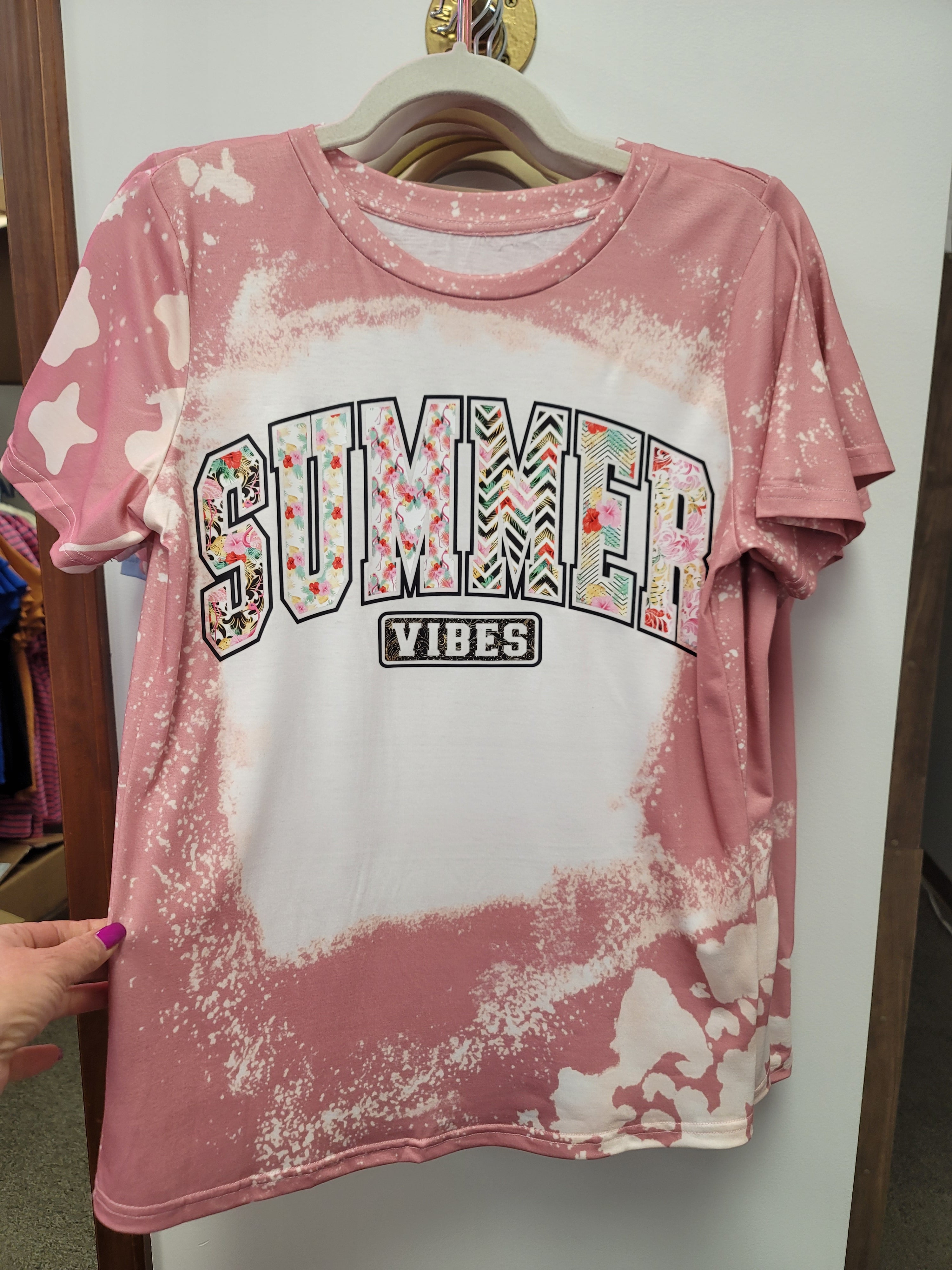Summer Vibes Bleached Performance Tee