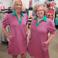 Pink Stripe Collared Dress