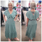 Dusty Green Tie Back Maxi Dress