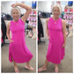 Sleeveless Brushed Maxi Neon Pink