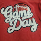 Urban Ribbed Chenille Sequin Game Day Top Red