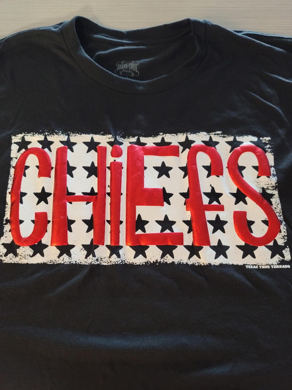 Stars Metallic Puff Chiefs Tee