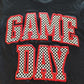 Checkered Metallic Puff Game Day Tee