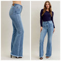 Judy Blue Front Pintuck Flare Jean