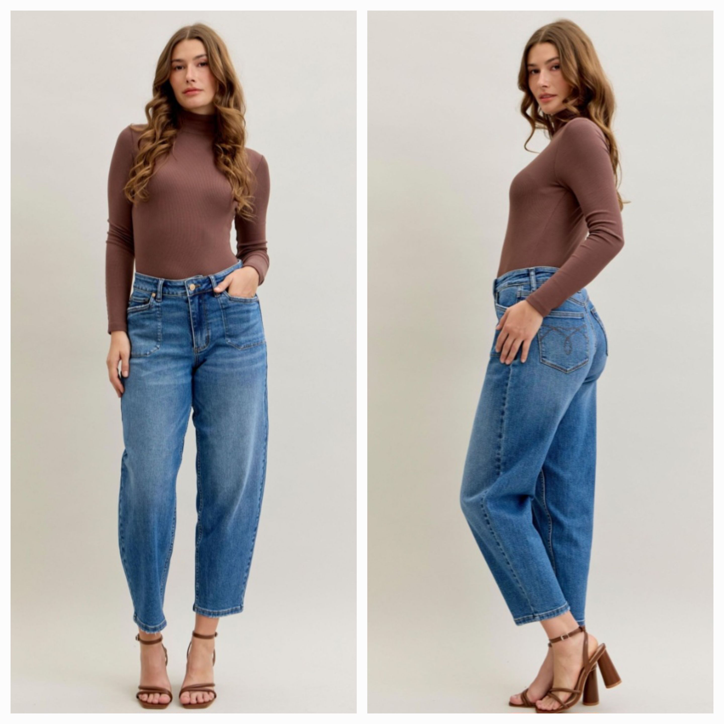 Judy Blue Medium Wash Barrel Jean
