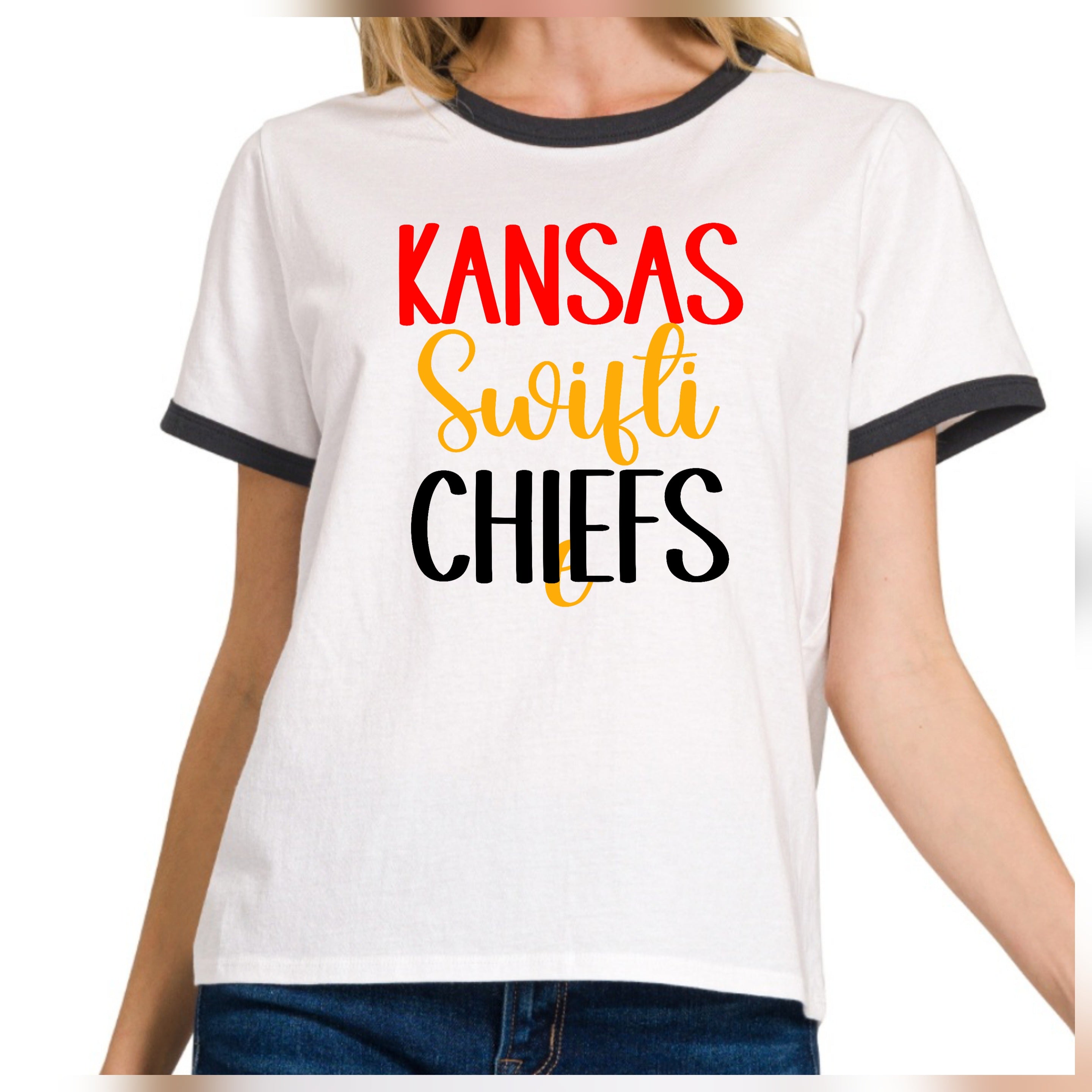 Kansas Swifti Chiefs Ringer Tee