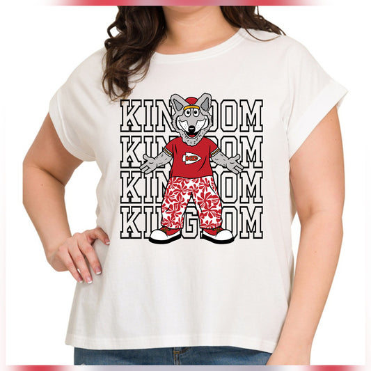Wolf Kingdom Rolled Sleeve Tee White