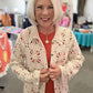 POL Button Crochet Jacket Natural