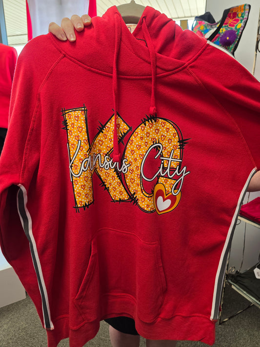 KC Heart J America Women's Red Hoodie