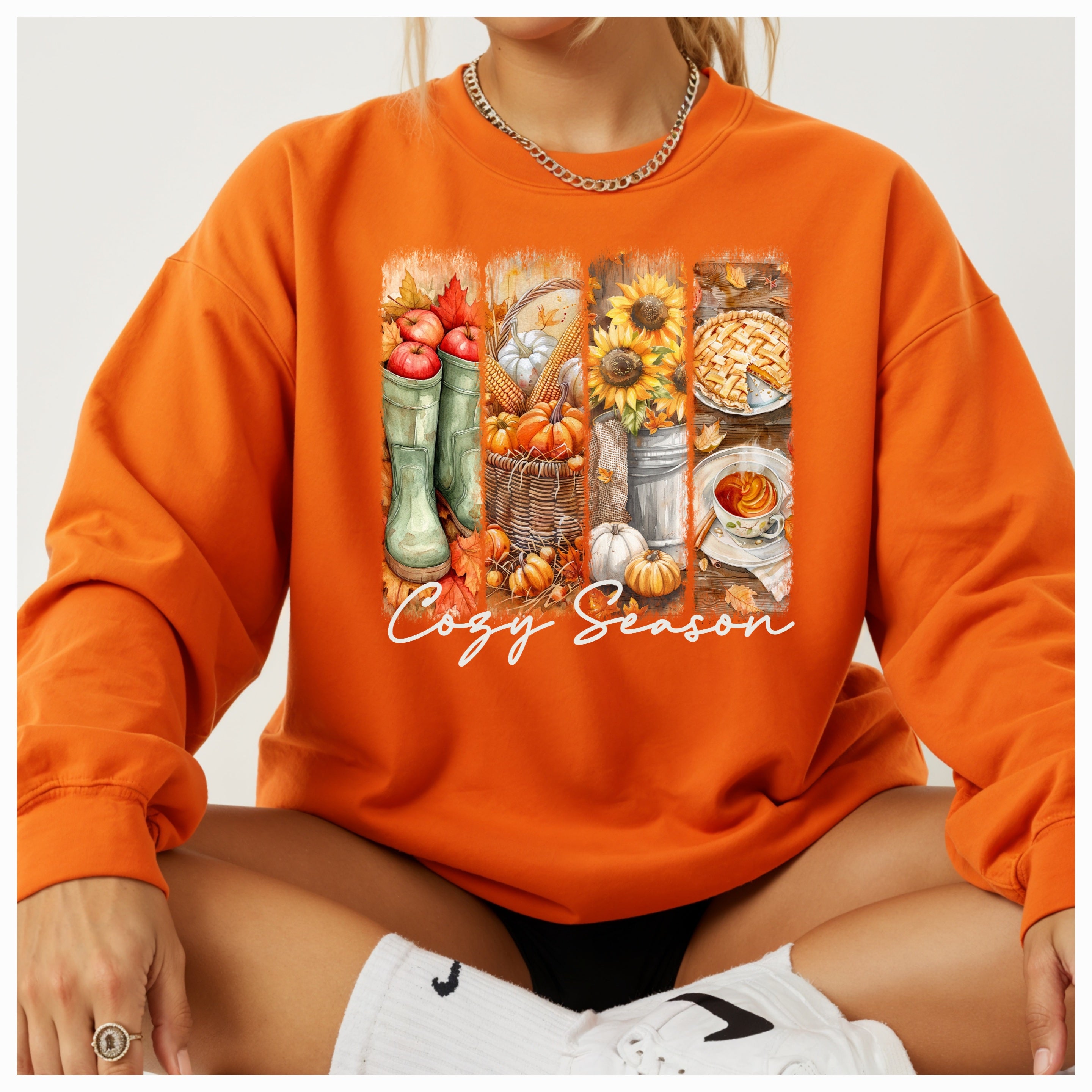 Cozy Season Sweatshirt Burnt Orange