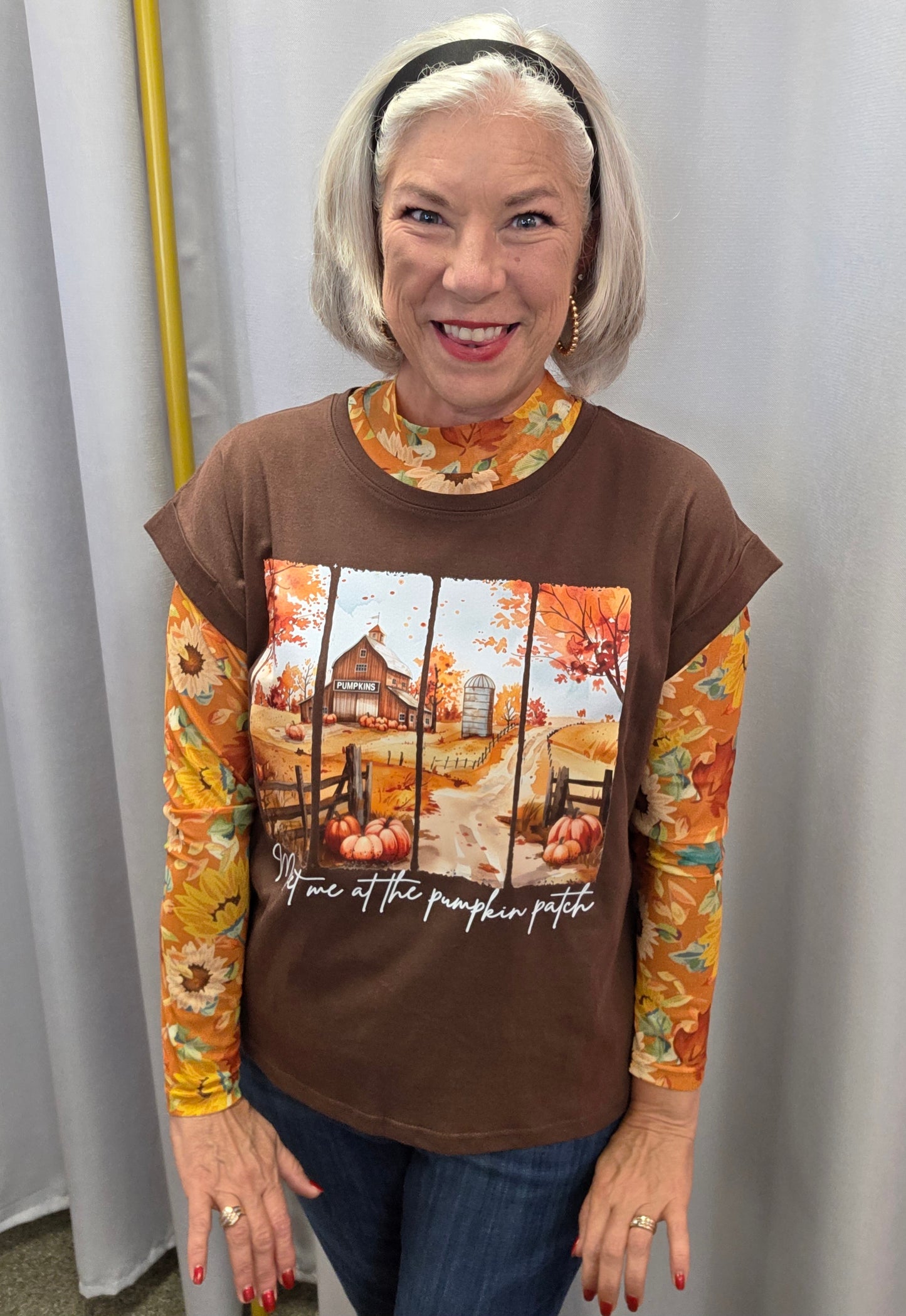Meet Me At The Pumpkin Patch Tee Brown
