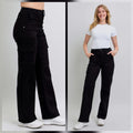 Judy Blue Wide Leg Cargo Black