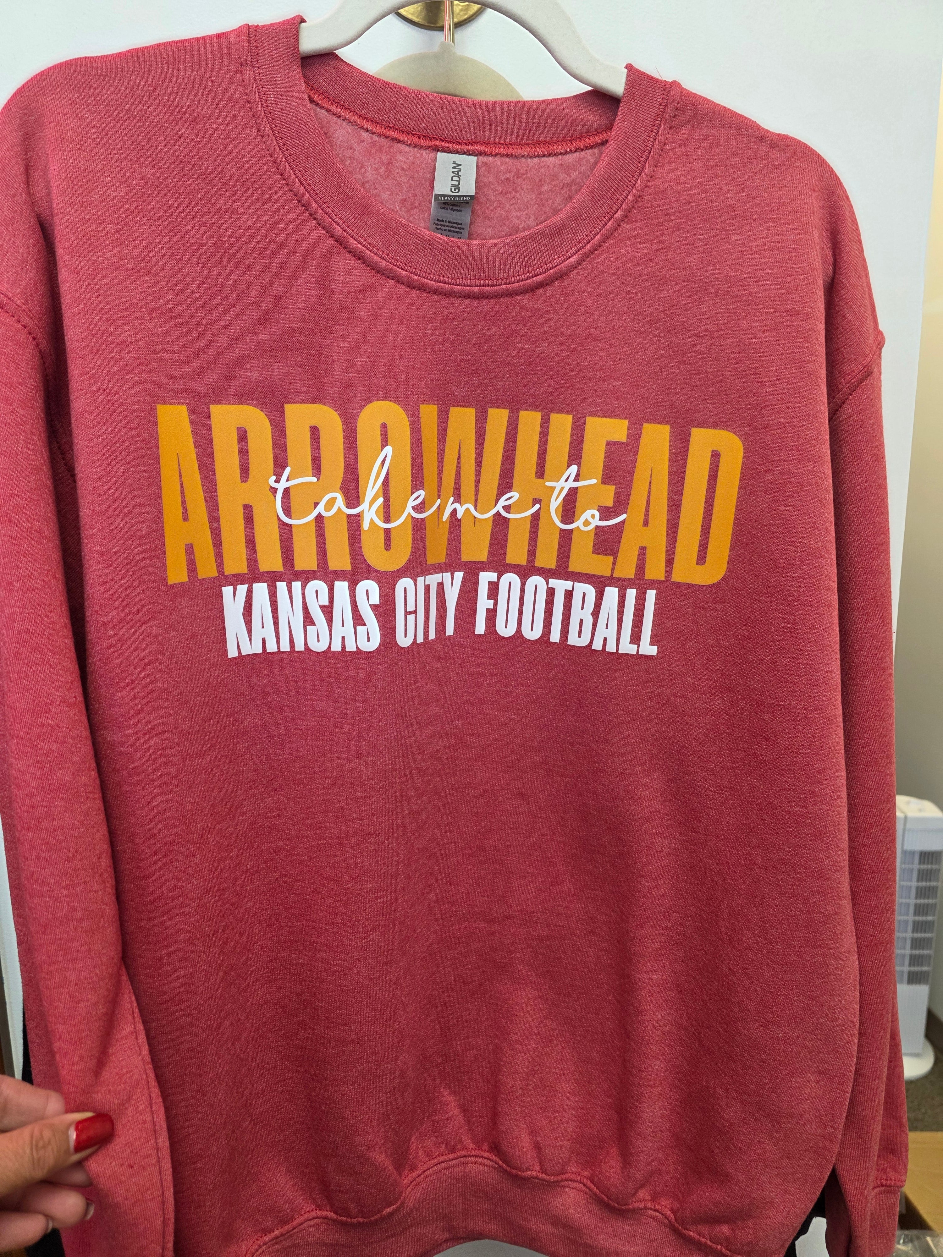 Take Me to Arrowhead Heather Red Sweatshirt