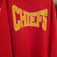 Faux Texture/Glitter Chiefs Sweatshirt Red